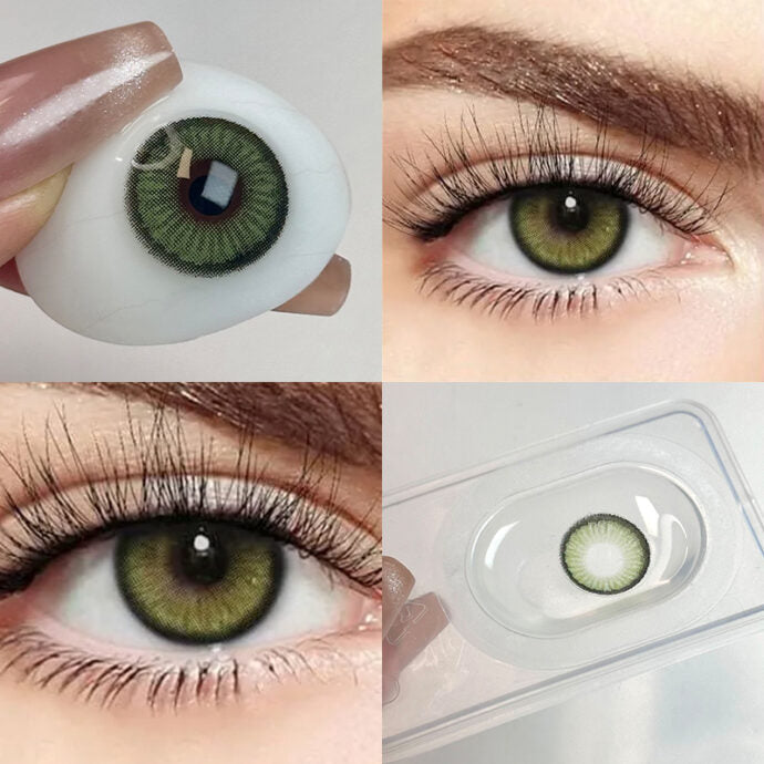 FreshTone® gem green plano eye contacts