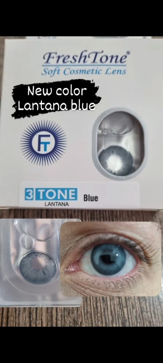 FreshTone® Lantana blue cosmetic lens