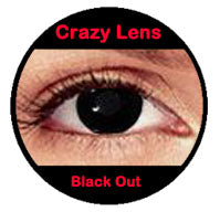 FreshTone® halloween crazy cosmetic contact lens - black out devil