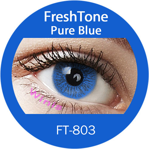 عدسات تجميلية زرقاء نقية طبيعية من FreshTone® 