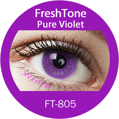 Lentilles cosmétiques naturelles violettes pures FreshTone® 