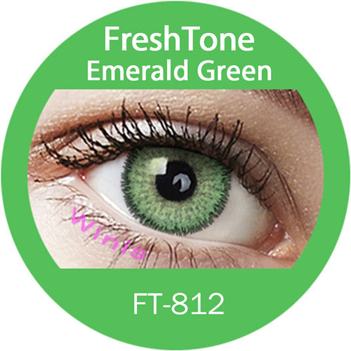 FreshTone® premium emerald green colored contacts with prescription (myopia)