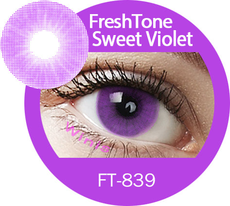 Lentilles cosmétiques naturelles violettes douces FreshTone® 