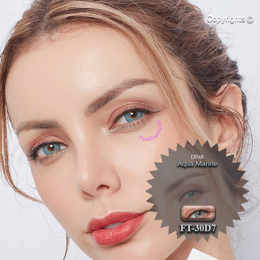 FreshTone® aqua marine colour cosmetic contacts