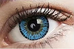 FreshTone® eye-to-eye blue cosmetic lens