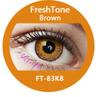 FreshTone® eye-to-eye brown cosmetic lens