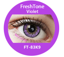 Lentille cosmétique violette FreshTone® (œil à œil)